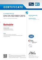 Barksdale ISO 9001 Certificate